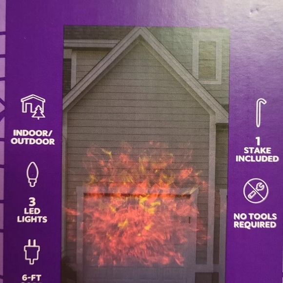 Haunted Living Fire Projection Light Fireblaze Projector Flame Effect Red - Picture 4 of 9